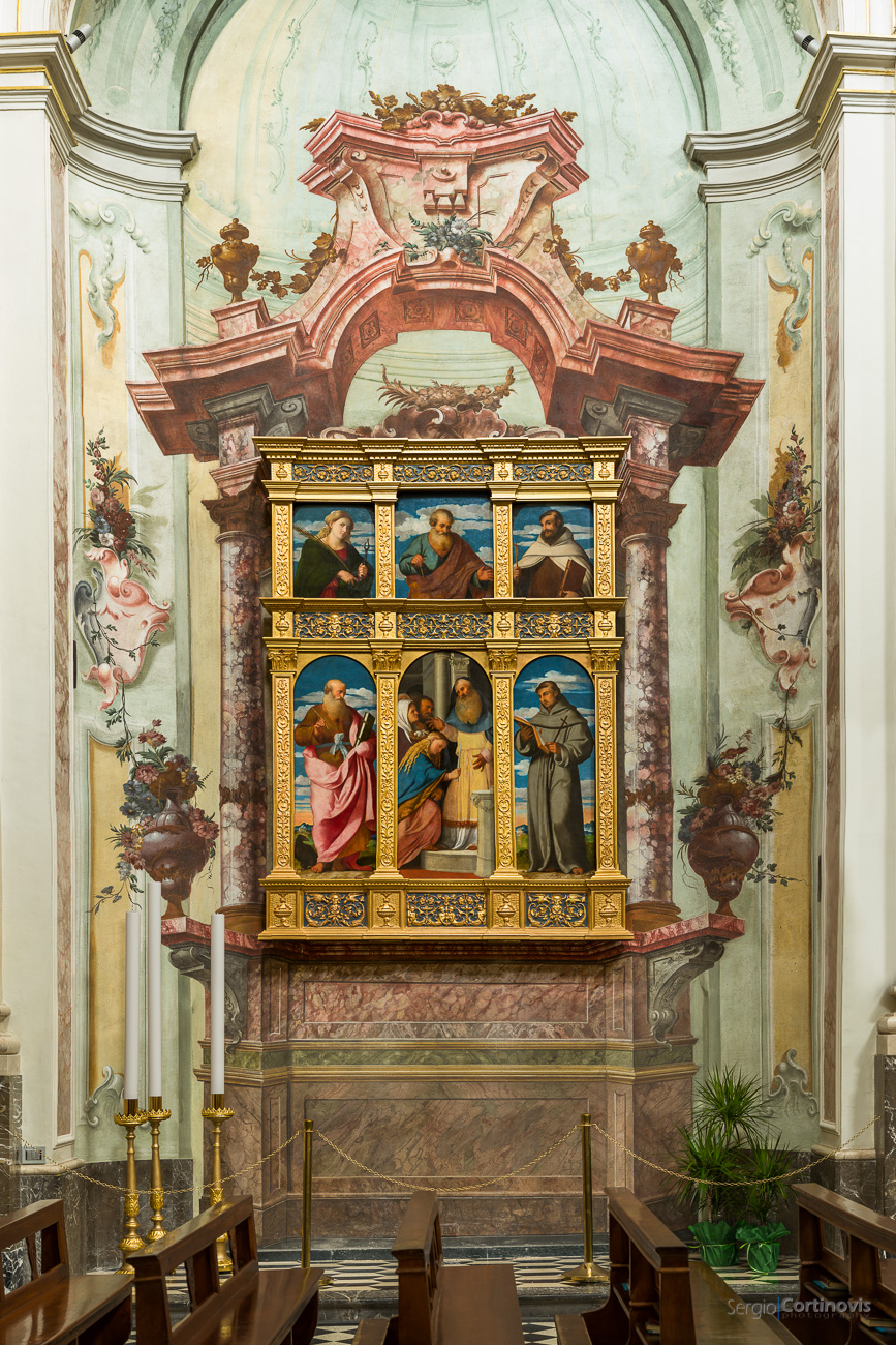Il Polittico della Presentazione della Vergine, realizzata dal pittore serinese Palma il Vecchio (Jacopo Nigretti de la Valle), conservato presso la Chiesa parrocchiale di Serina (Santa Maria Annunciata)