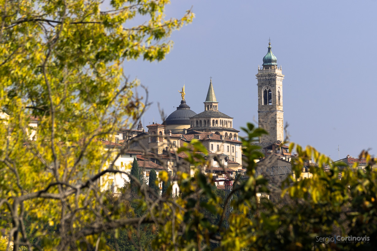 Bergamo in autunno - Città Alta con i colori dell'autunno
